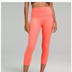 Lululemon Align High Rise Lined Crop 21” in raspberry cream